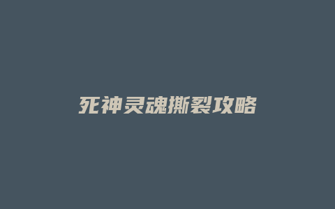 死神灵魂撕裂攻略缩略图 死神灵魂撕裂攻略