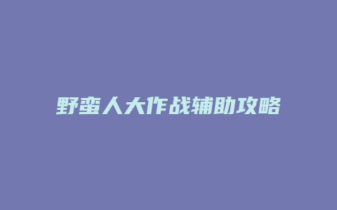 野蛮人大作战辅助攻略缩略图 野蛮人大作战辅助攻略